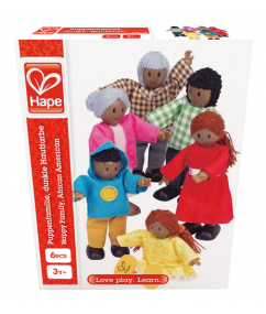 popjes set de familie afrikaans - set de poupées la famille africaine