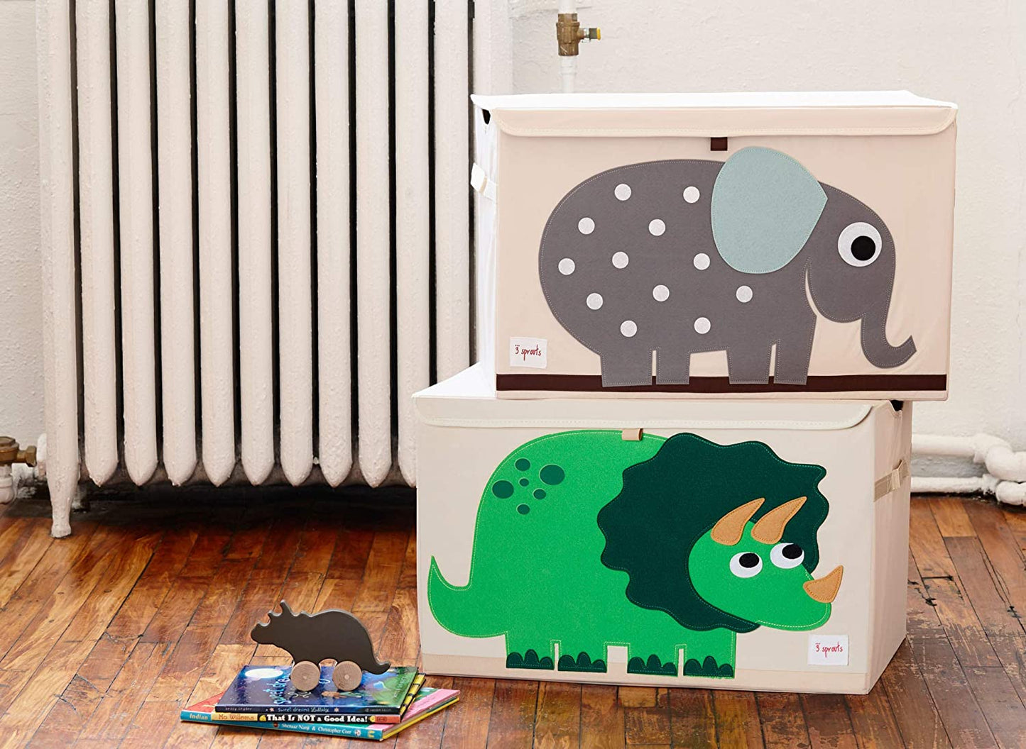 speelgoedkoffer neushoorn - coffre à jouets rhino