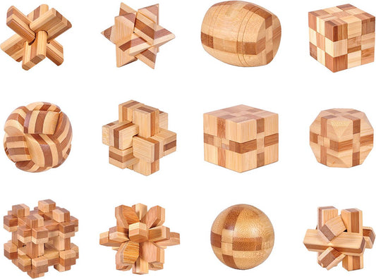 bamboe 3D breinbreker naar keuze - bamboo puzzels 3D - casse tête en bambou au choix