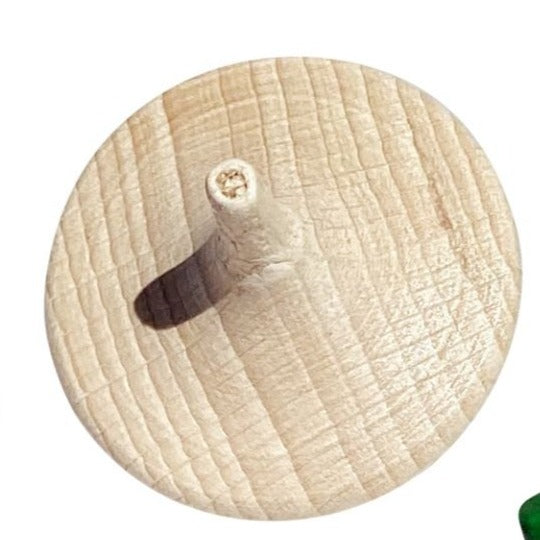 tol hout effen kleur / st - 3,5cm - toupie en bois couleur uni /pc