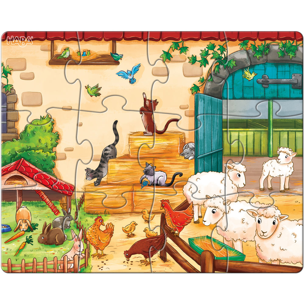 set van 3 puzzels boerderijdieren - set de 3 puzzles animaux de la ferme