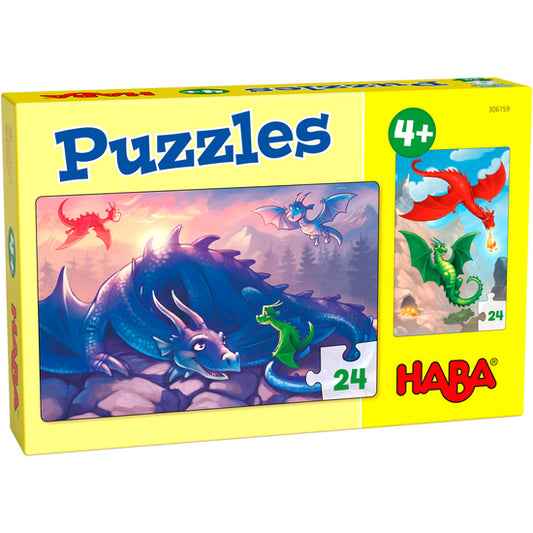 lot de 2 puzzles dragons - set les 2 puzzles dragons
