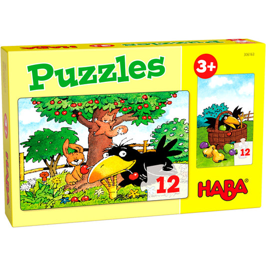 set van 2 puzzels boomgaard - set de 2 puzzles le verger