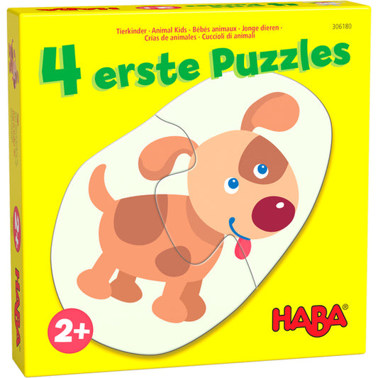 set van 4 eerste puzzels jonge dieren - set de 4 premiers puzzles bébés animaux