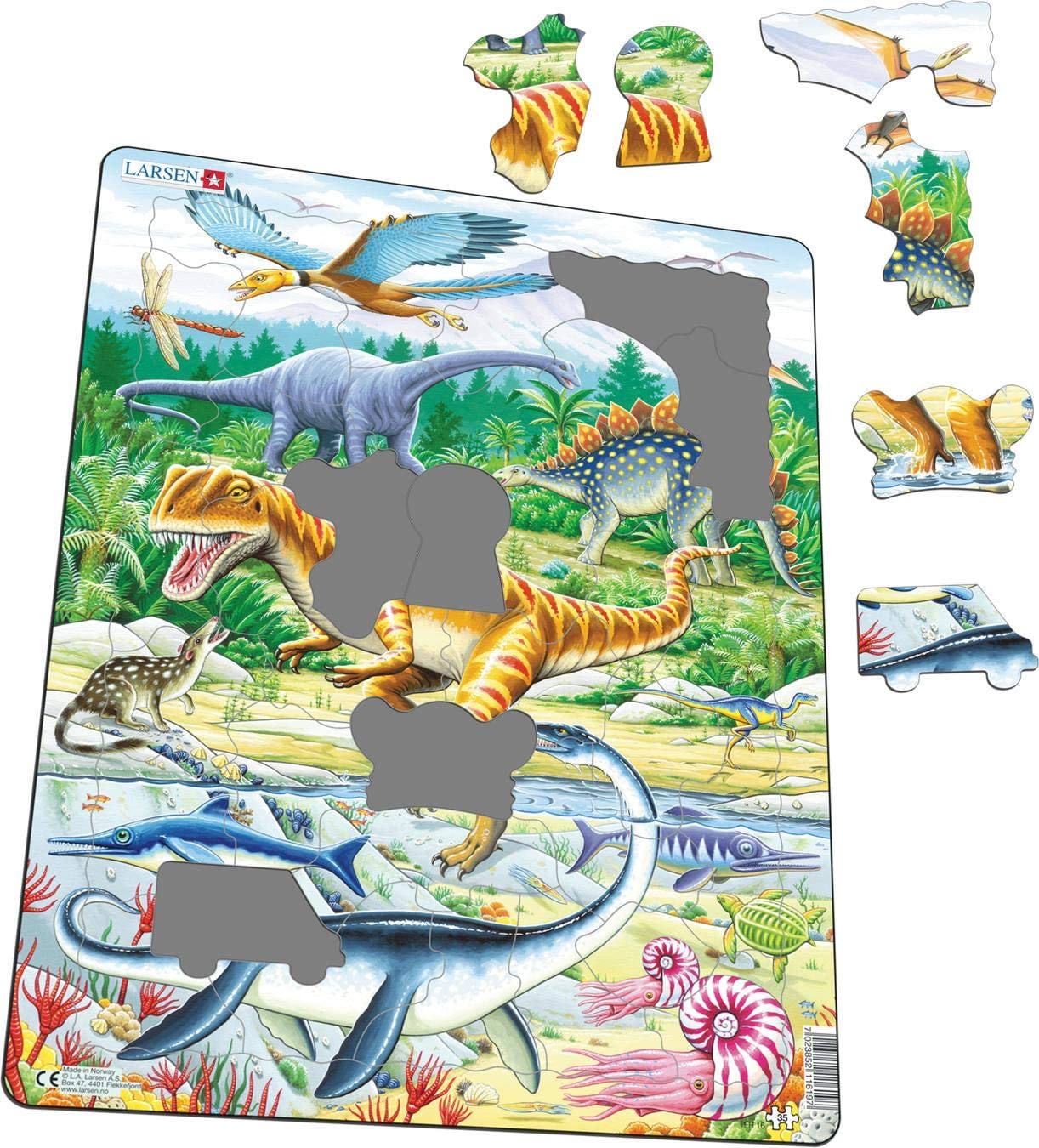maxi puzzel dinosaurussen jura - maxi puzzle les dinosaures du jura