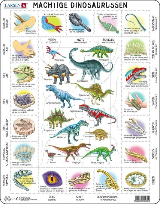 maxi puzzle en carton dinosaures fascinants NED