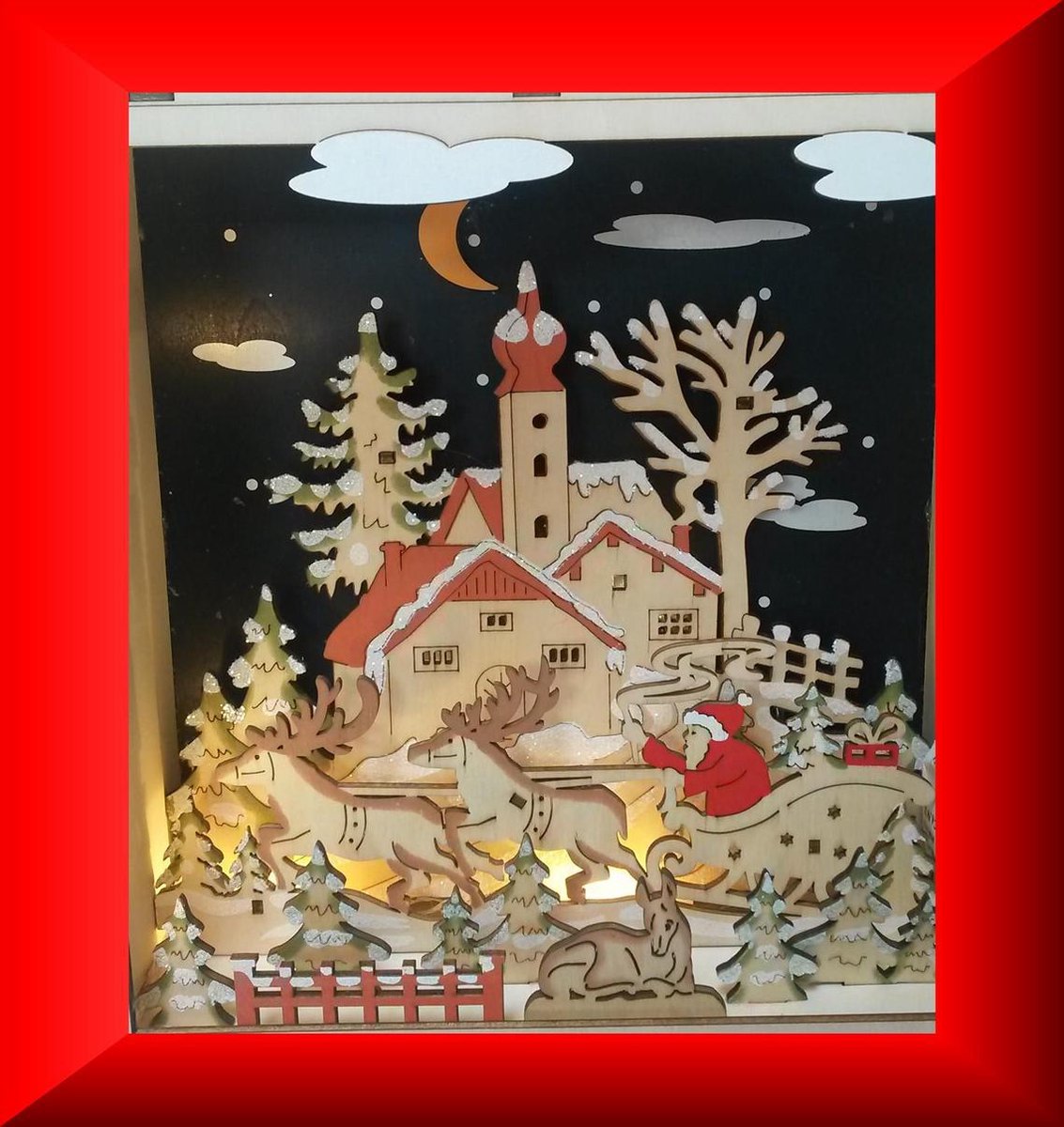adventkalender in hout - winter dream - calendrier de l'Avent en bois