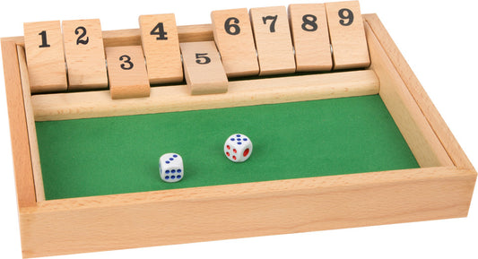 shut the box met cijfers - fermez la boîte avec les chiffres