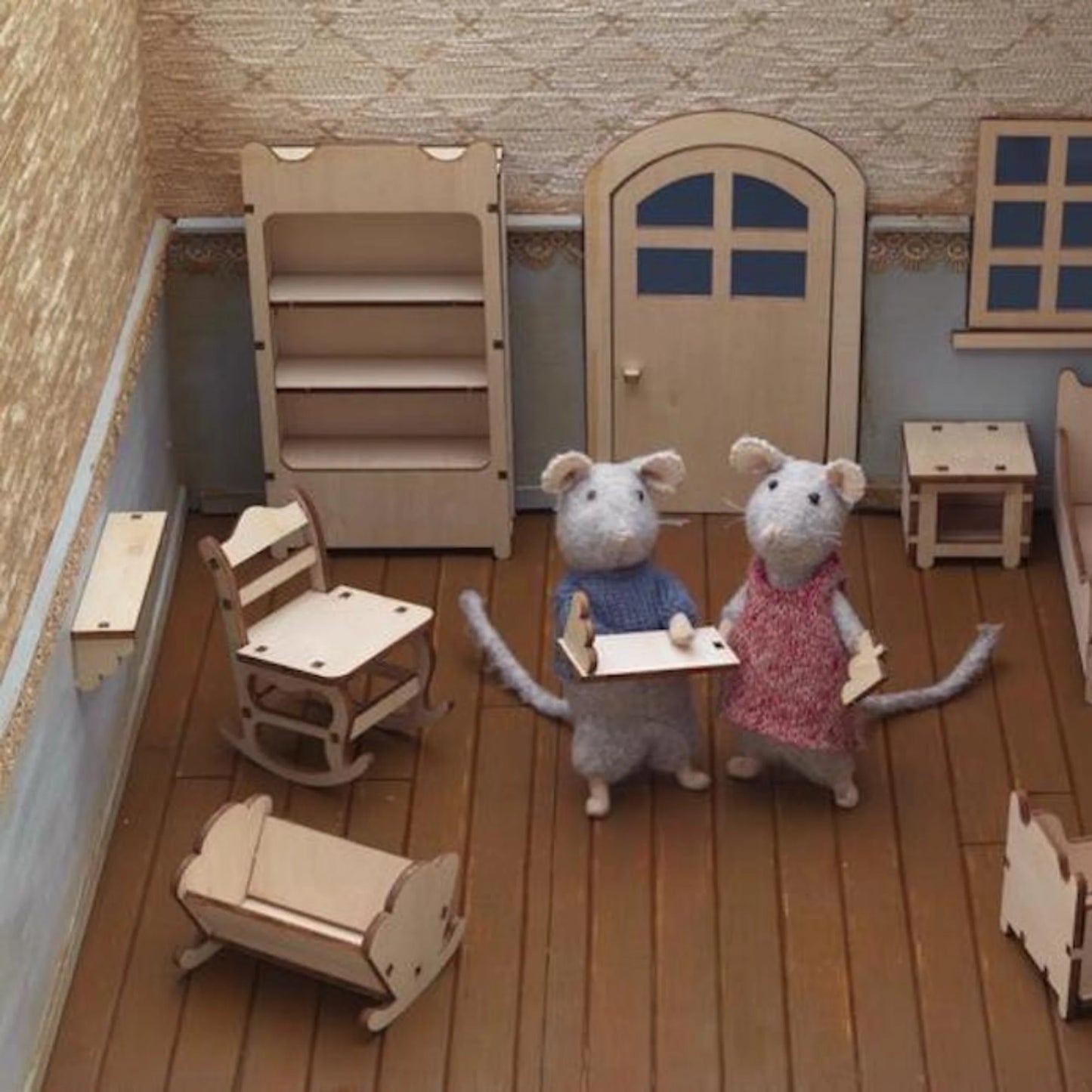 le kit de meubles maison de la souris pour bricolage chambre d'enfant - ensemble de meubles pour la chambre et canapé pour enfant pour assembleur