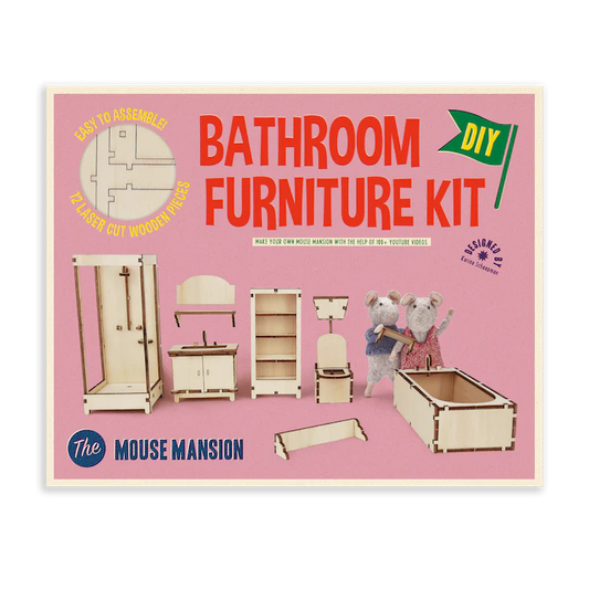 le kit de meubles de maison de souris artisanat de salle de bains - kit d’ensemble de salle de bain pour assembleur