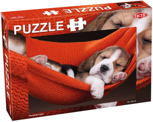 puzzel karton sleeping puppy 56 pcs