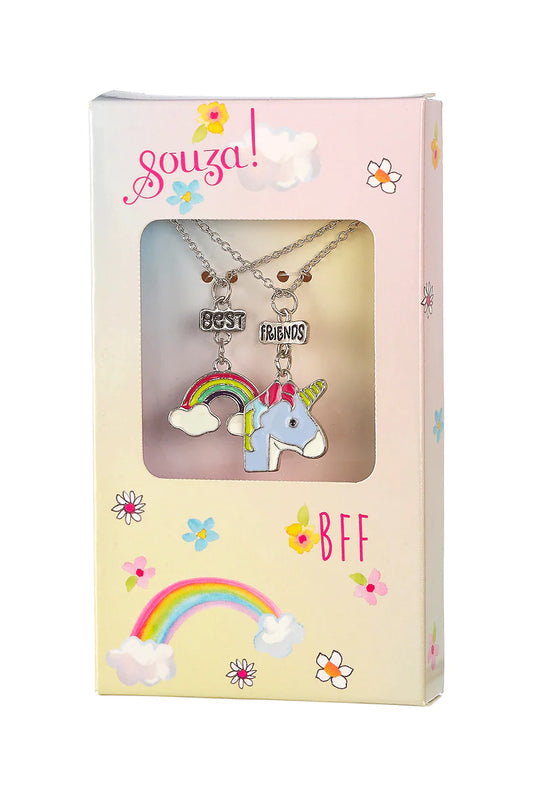 geschenkdoosje BFF unicorn necklaces 2pc/box - boîte cadeau BFF licorne colliers 2pc/box