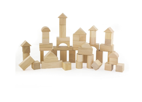 blocs de bois 50 pièces en bois naturel - blocs en bois 50 pièces en bois naturel