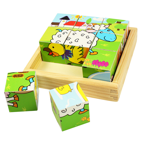 Puzzle blocs ferme - puzzle avec des cubes