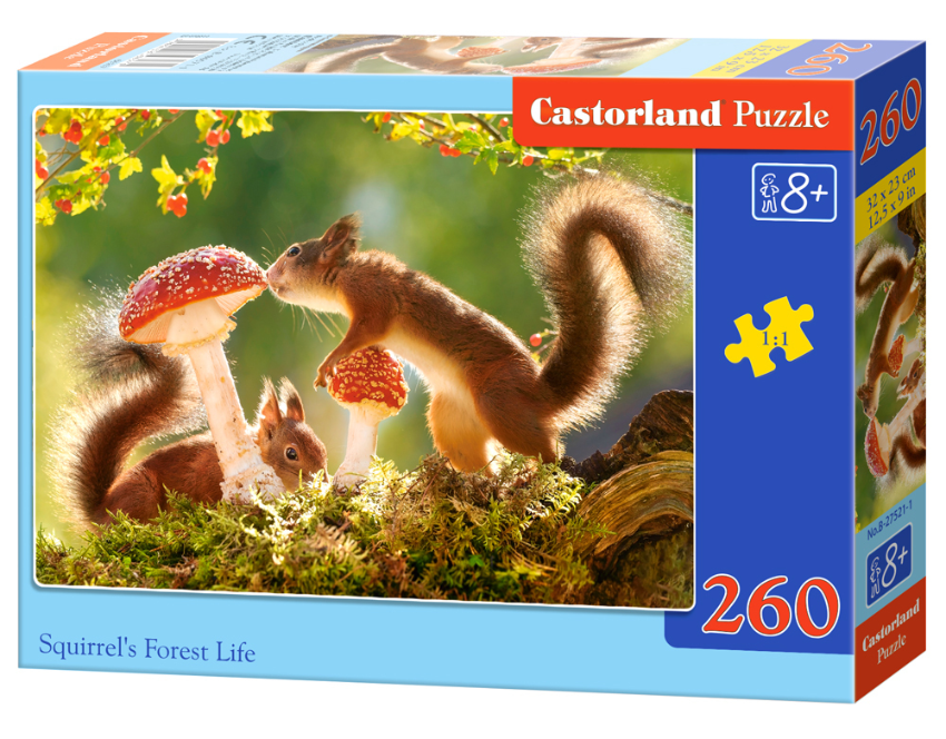 puzzle en carton 260pc vie en forêt d'écureuil