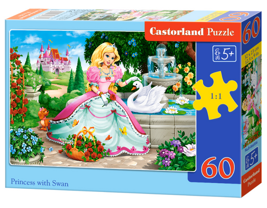 Puzzle Princesse avec cygne 60pc