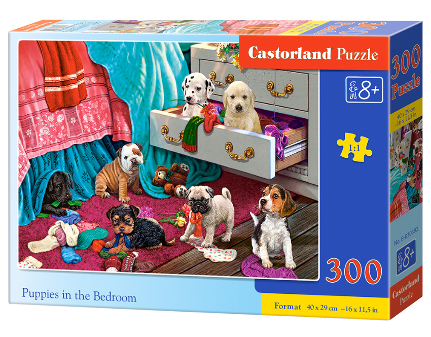 Puzzel puppies in the bedroom 300pc