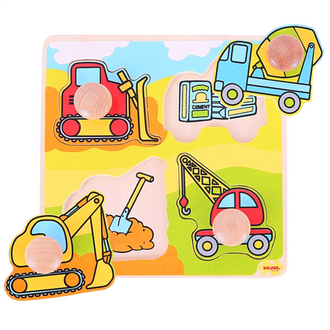 puzzel met knoppen thema de voertuigen - puzzle les vehicules pour la premiere age
