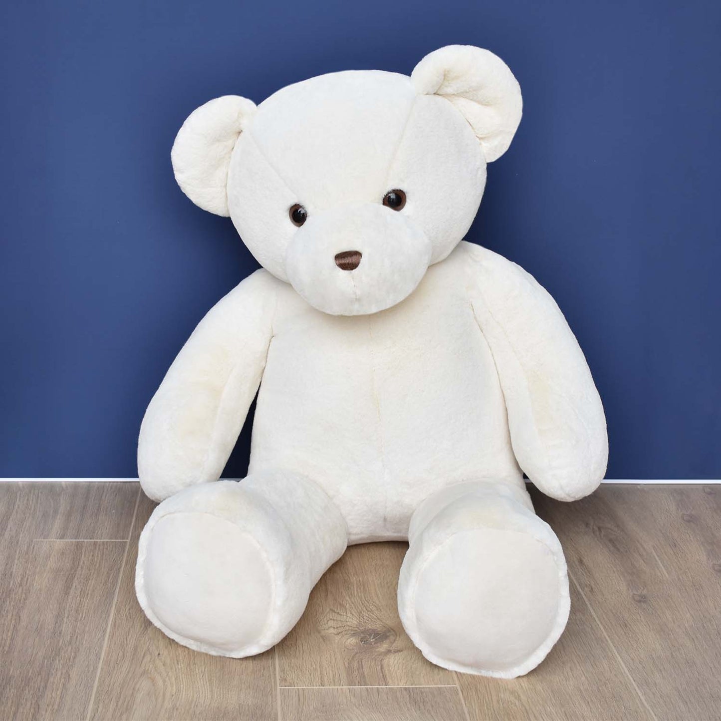 knuffel beer wit Titours -75cm - Peluche ours Blanc  titours