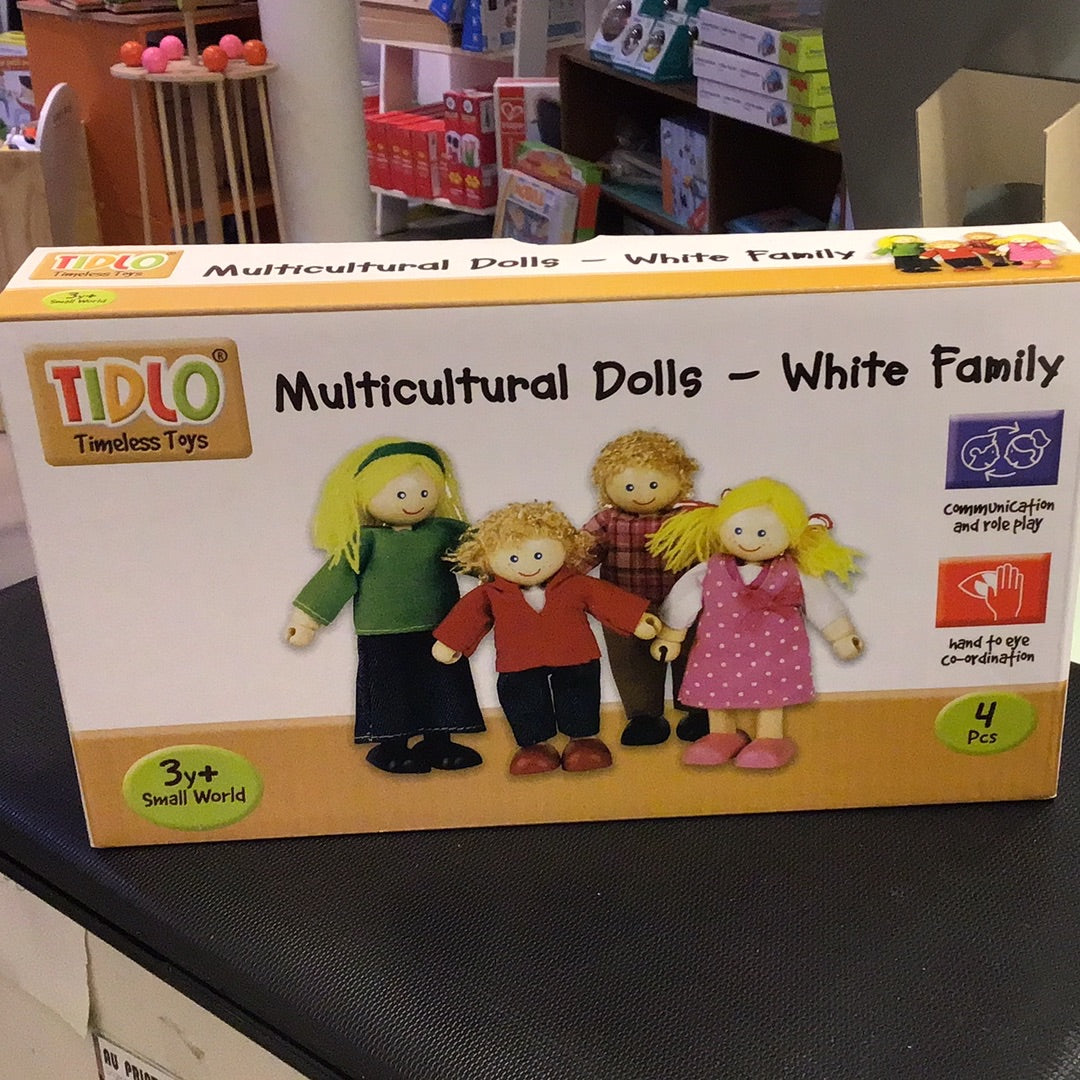 popjes set blanke familie - set de poupées la famille blanche