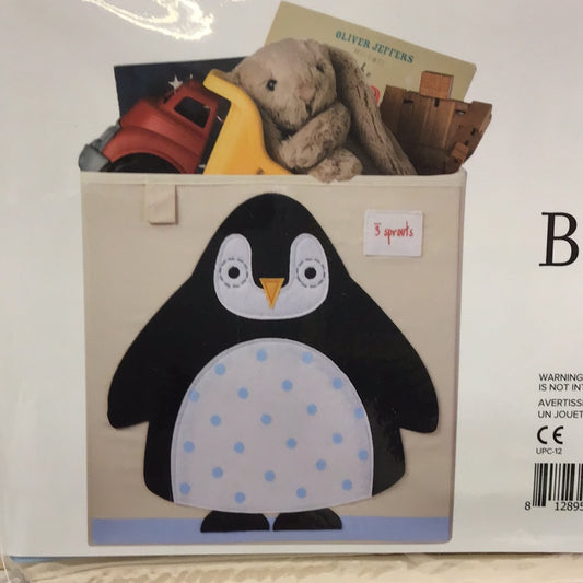 coffre à jouets pingouin - boîte à jouets pingouin