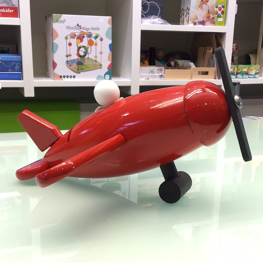 spaarpot vliegtuig rood - tirelire avion rouge