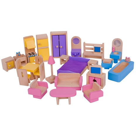 meubeltjes voor poppenhuis complete set - meubles pour maison de poupée set complète
