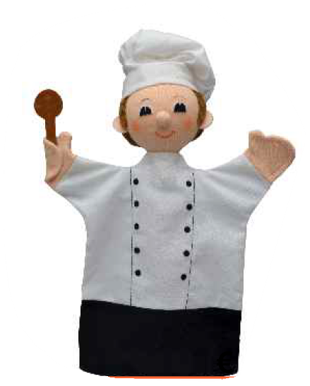 chef de marionnettes à main - marionnette cuisinière