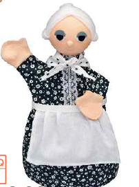handpop grootmoeder - marionette grand-mère